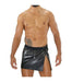 SexyMenUnderwear.com Men Skirt by TOF PARIS Fetish Kilt Leather Look Adjustable Skirts Press Studs 9