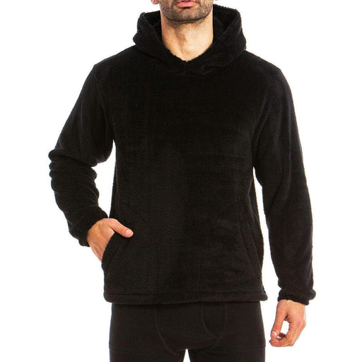 SexyMenUnderwear.com Modus Vivendi Black Hoodies Sweat Shirt Hoodie Faux Fur Ultra Soft 15851