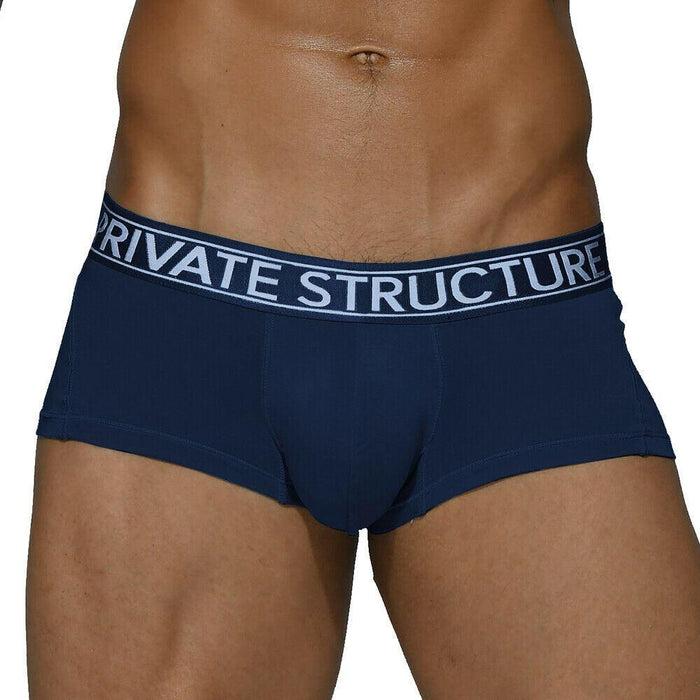 SexyMenUnderwear.com Private Structure Boxer Sports Bamboo Trunks Pouch MidNight Navy 4073 59