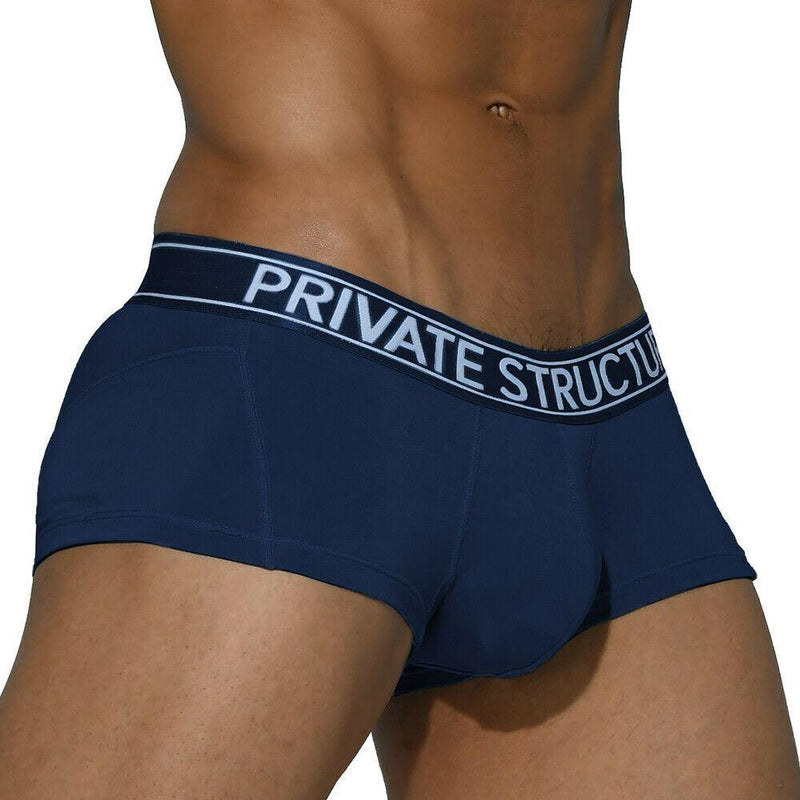 SexyMenUnderwear.com Private Structure Boxer Sports Bamboo Trunks Pouch MidNight Navy 4073 59