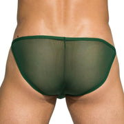 SexyMenUnderwear.com Private Structure Brief Intima Mesh Bikini Low-Rise Briefs Army Green 3454 50