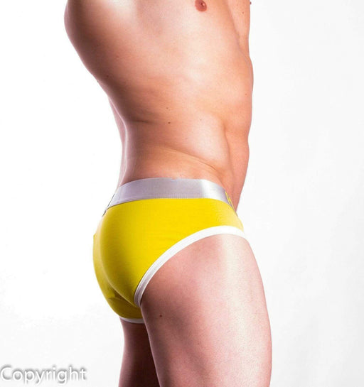 SexyMenUnderwear.com Private structure Brief Spectrum X Cotton Briefs Slips Yellow 3683 51