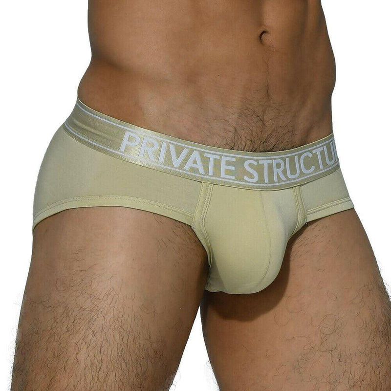 SexyMenUnderwear.com Private Structure Brief Sport Platinum Bamboo Contour Briefs Pale 3748 56