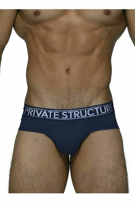 SexyMenUnderwear.com Private Structure Brief Sport Platinum Bamboo Underwear Midnight Navy 3748 56