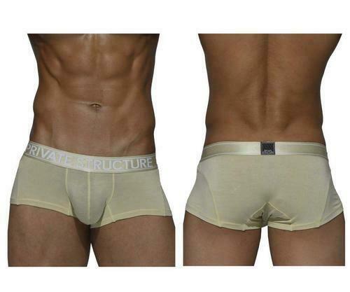 SexyMenUnderwear.com Private Structure Sport Trunks Bamboo Boxer Seamed Pouch Beige 4073 57