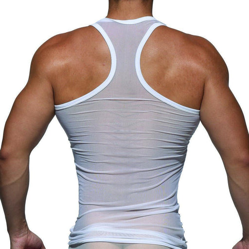 SexyMenUnderwear.com Private Structure Tanktop Desire Intima mesh Tank Top Singlet White 3451 90