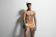 SexyMenUnderwear.com PUMP! Brief CREAMSICLE Micro Mesh Cotton Slip Athletic Sporty 12046 55