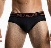 SexyMenUnderwear.com PUMP! Brief NightLight Black Micromesh Cotton Briefs 12050