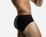 SexyMenUnderwear.com PUMP! Brief NightLight Black Micromesh Cotton Briefs 12050
