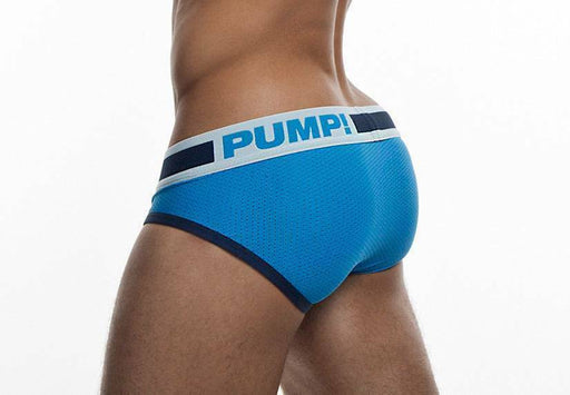 SexyMenUnderwear.com PUMP! Brief True Blue Slip Three Tone Sporty UnderPants Blue 12031 16