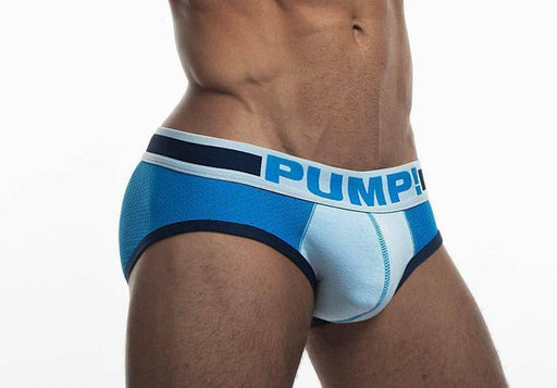 SexyMenUnderwear.com PUMP! Brief True Blue Slip Three Tone Sporty UnderPants Blue 12031 16