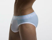 SexyMenUnderwear.com PUMP! Briefs FROST Fashion Micro-Mesh Slip Low Cut Super Soft 12025