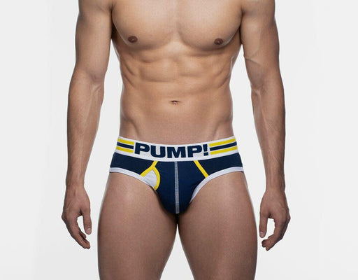 SexyMenUnderwear.com PUMP Sidecut Brief RECHARGE Navy Stretch Cotton Briefs 12061 69