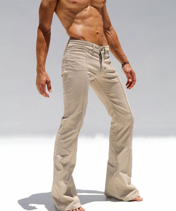SexyMenUnderwear.com RUFSKIN Jeans JUKA TWILL Premium Cotton Jeans Denim Leatherette Patch Sand