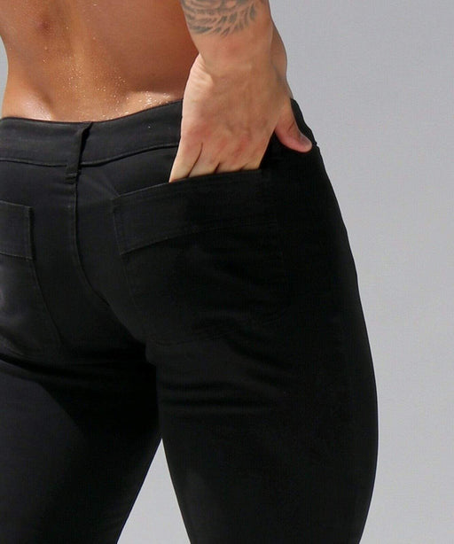 SexyMenUnderwear.com Rufskin Pants JUKA TWILL Premium Cotton Jeans Denim Leatherette Patch