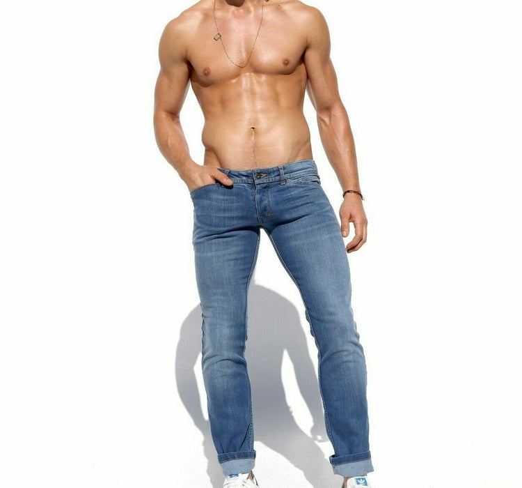 SexyMenUnderwear.com RUFSKIN Pants NEW HENDRIX Cut Blue Jeans Denim Distressed Slim-Fit Straight Leg