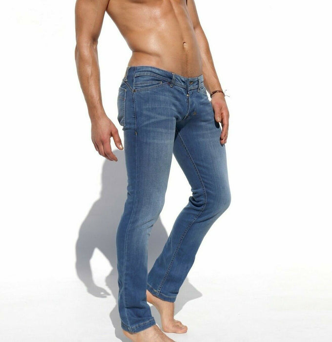 SexyMenUnderwear.com RUFSKIN Pants NEW HENDRIX Cut Blue Jeans Denim Distressed Slim-Fit Straight Leg