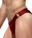 SexyMenUnderwear.com RUFSKIN! Swim-Brief 'DICK' Collection D-Ring Swimwear Stretchy Burgundy 35