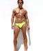 SexyMenUnderwear.com RUFSKIN Swim-Brief GENET Luxury Swimwear Metalic Gleaming Finish Lemon 24