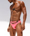 SexyMenUnderwear.com "RUFSKIN!" Swimwear BOXOL Swim-Briefs Shiny Stretchy-Nylon Neon Coral 48