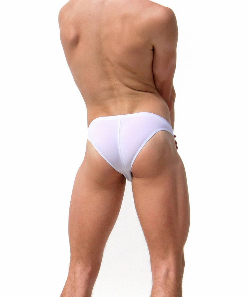 SexyMenUnderwear.com RUFSKIN! Swimwear CARVER Bikini Cut Swim-Brief Premium Stretch Nylon White 20