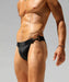 SexyMenUnderwear.com RUFSKIN Swimwear Kellen rubberized Euro-Cut Swim-Brief Matte Black 53