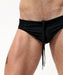 SexyMenUnderwear.com "RUFSKIN!" Swimwear SCREEN Swim-Briefs Perforated Stretch Nylon Mesh Black