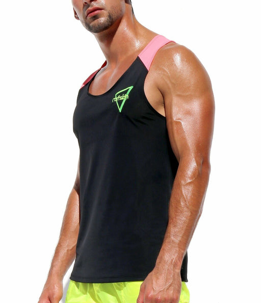 SexyMenUnderwear.com RUFSKIN Tanktop FLEX Sport Tank top with a “Harness-Like” Shoulder Panel Neon 22