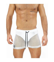 SexyMenUnderwear.com See-through Swim-Shorts "TOF PARIS" IBIZA Swimwear Guaranteed Effect White T4