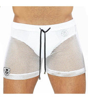 SexyMenUnderwear.com See-through Swim-Shorts "TOF PARIS" IBIZA Swimwear Guaranteed Effect White T4