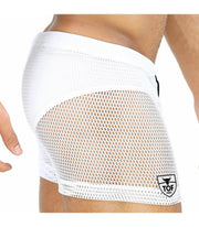 SexyMenUnderwear.com See-through Swim-Shorts "TOF PARIS" IBIZA Swimwear Guaranteed Effect White T4