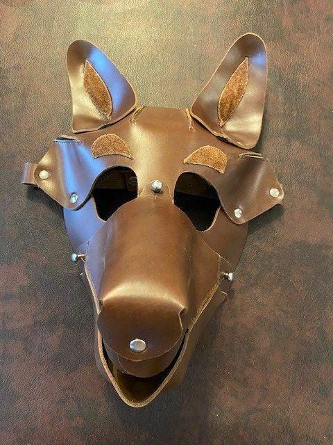 SexyMenUnderwear.com Sexy Men Leather Shop 100% Canadian Leather Puppy Mask Dog Face Costume