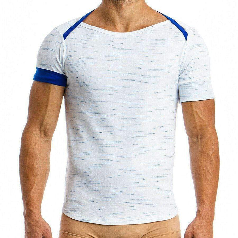 SexyMenUnderwear.com Shirt Modus Vivendi T-Shirt Mesure Cotton Jersey Chandail Blue 07842 52A