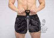 SexyMenUnderwear.com Short MASKULO Skulla Shiny Nylon Jogging Shorts Two-Sided Zipper SH077-90 28