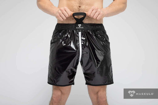 Shorts MASKULO Skulla Thin Nylon Soccer Short Two-Side Zipper White SH078-80