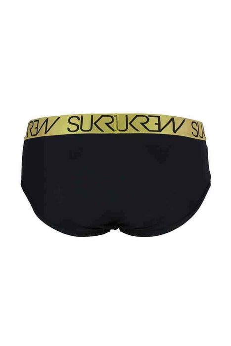 SexyMenUnderwear.com Sukrew Briefs DORCHESTER APEX Brief Gold Band Lifting Pouch Black 18