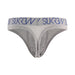 SexyMenUnderwear.com SUKREW Classic Soft Cotton Thong Flexible Fabric Large Contour Pouch Grey Marl