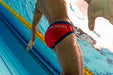 SexyMenUnderwear.com Swim-Brief PUMP Swimwear Water-Brief Adjustable Drawstring RED/NAVY 13007 T11