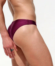 SexyMenUnderwear.com Swim-Brief RUFSKIN Swimwear EuroCut Bikini-Brief "BIG-D" Contour Pouch Grape 43