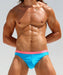 SexyMenUnderwear.com Swimsuit RUFSKIN! Swim-Brief Fusion Thong 'ZU' T-Back Swimwear Shiny Turquoise
