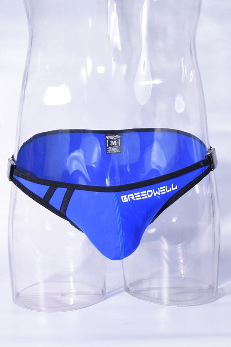 SexyMenUnderwear.com Swimwear BREEDWELL Scandal Mankini Sexy Swim-Brief Two Metal Side Buckles Blue