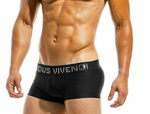 SexyMenUnderwear.com Swimwear Modus Vivendi Metallic Brand Brazil Swim-Trunks Black BS1821 36