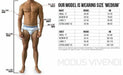 SexyMenUnderwear.com Swimwear Modus Vivendi Swim-Short Metallic Brazil Swim Trunks White BS1821 36