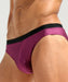 SexyMenUnderwear.com Swimwear RUFSKIN! Swim-Brief Combo Thong 'ZU' Fusion T-Back Swimsuit Shiny Wine