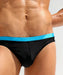 SexyMenUnderwear.com Swimwear RUFSKIN! Swim-Brief Fusion Thong 'KU' T-Back Swimsuit Shiny Black 54