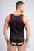 SexyMenUnderwear.com Tanktop MASKULO Mesh Tank Top ''SKULLA'' Sportswear Red TP071-10-46