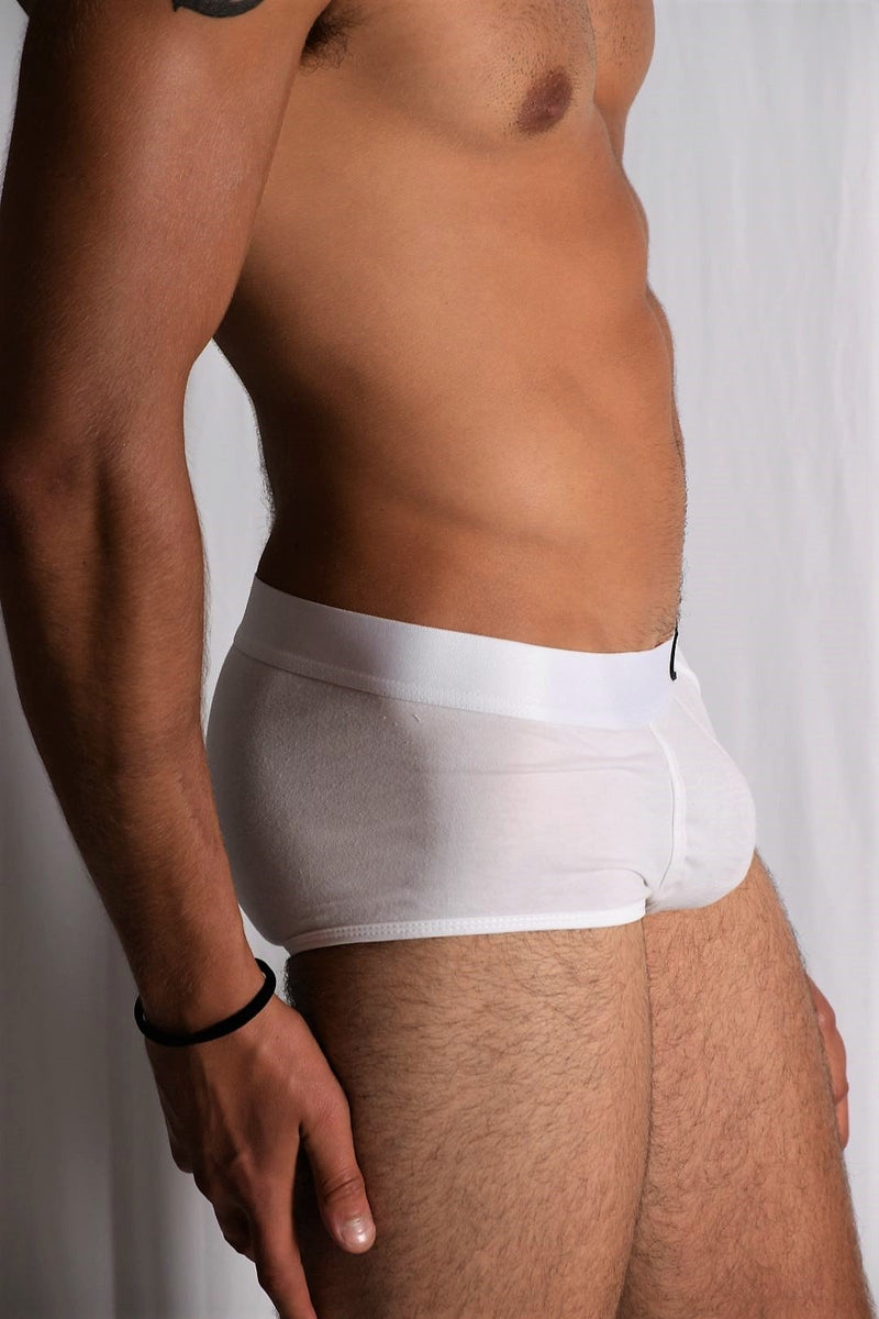 SexyMenUnderwear.com "TOF PARIS ALPHA" Soft Cotton Stretch Boxer Jersey Classic White 17