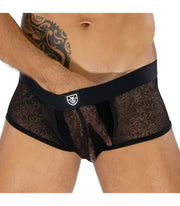 SexyMenUnderwear.com TOF PARIS Boxer BULGE LACE Romantic Sensual Floral lace See Through Black 13