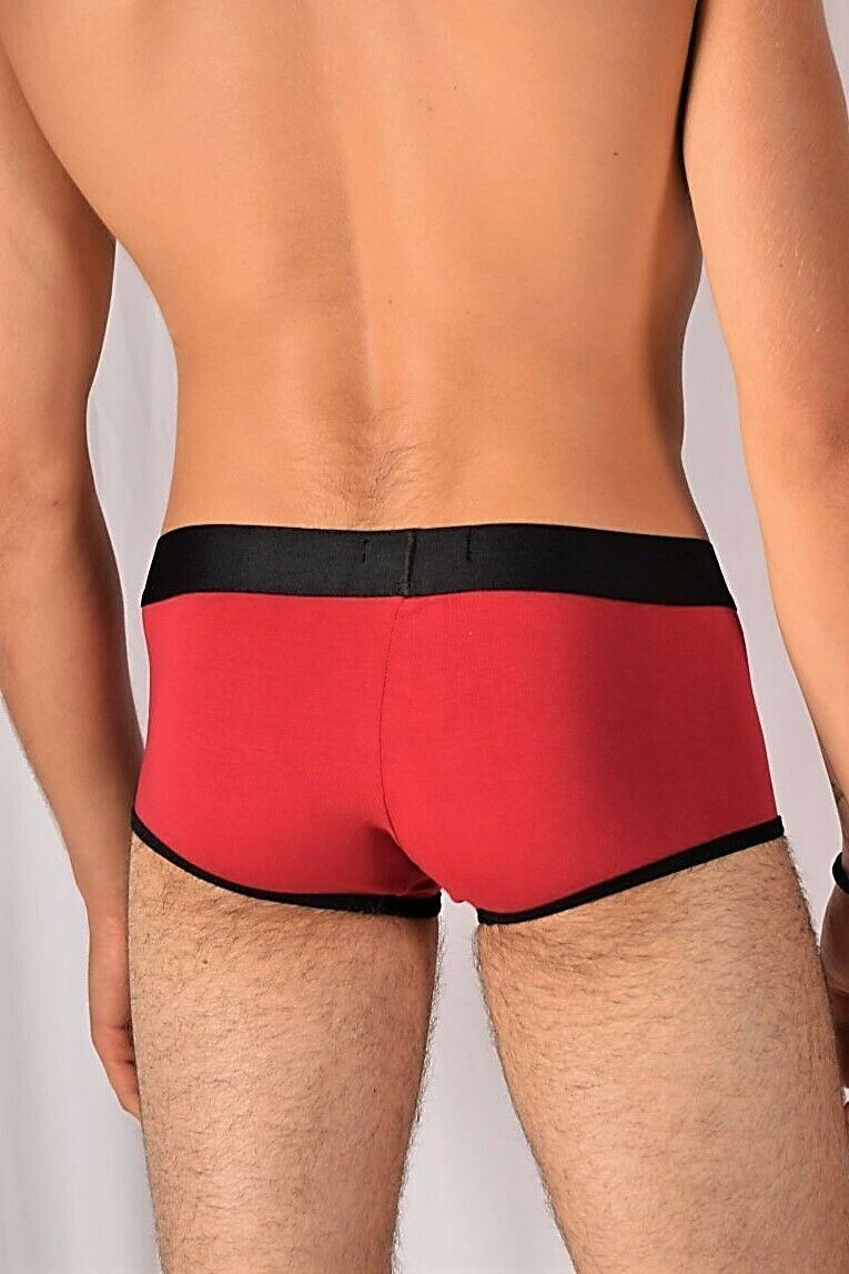 SexyMenUnderwear.com TOF PARIS Boxer Cotton ALPHA Bi-Stretch Jersey Red 17