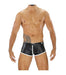 SexyMenUnderwear.com TOF PARIS Boxer FETISH Full Zipper Leather-Look Boxers YKK Zip Black/White 5